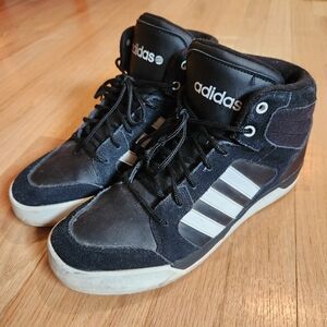 Adidas black high top sneakers
